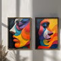 Wallity Conjunto de 2 Pinturas Decorativas AI134 Multicolor